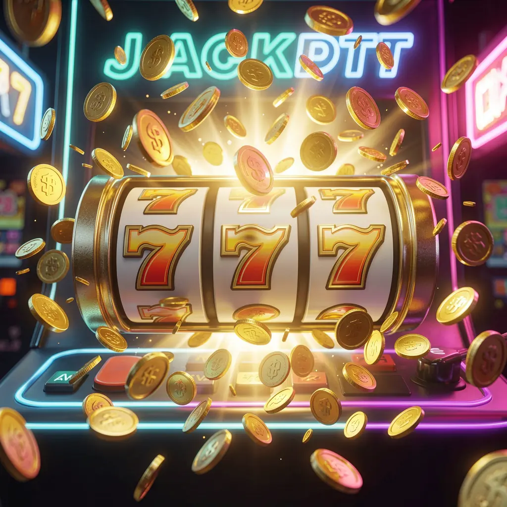 Triple seven slot reels with sparkling coins and vibrant lights showcasing the premium slot gaming atmosphere of DIAMOND JL for players in the Philippines